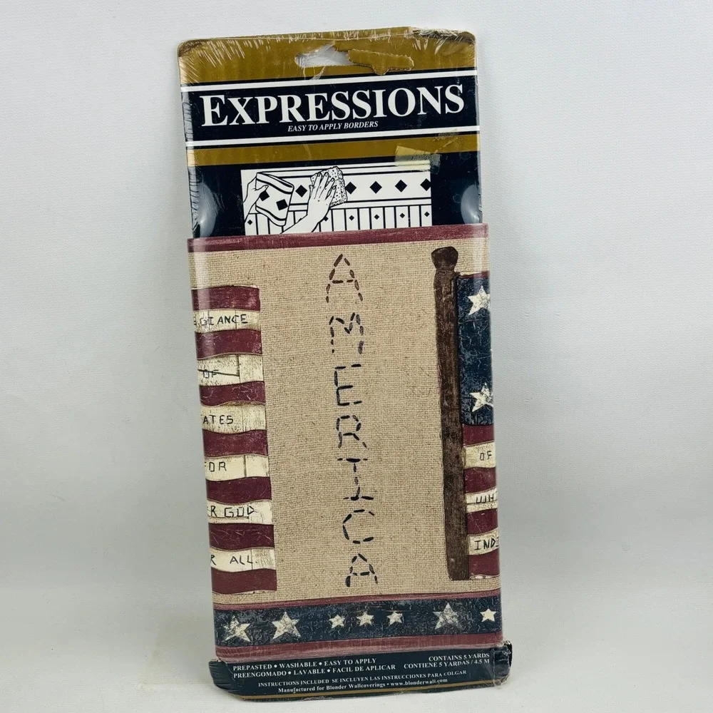 Expressions American Flag Pledge of Allegiance Wallpaper Border SB10147B 5 Yards
